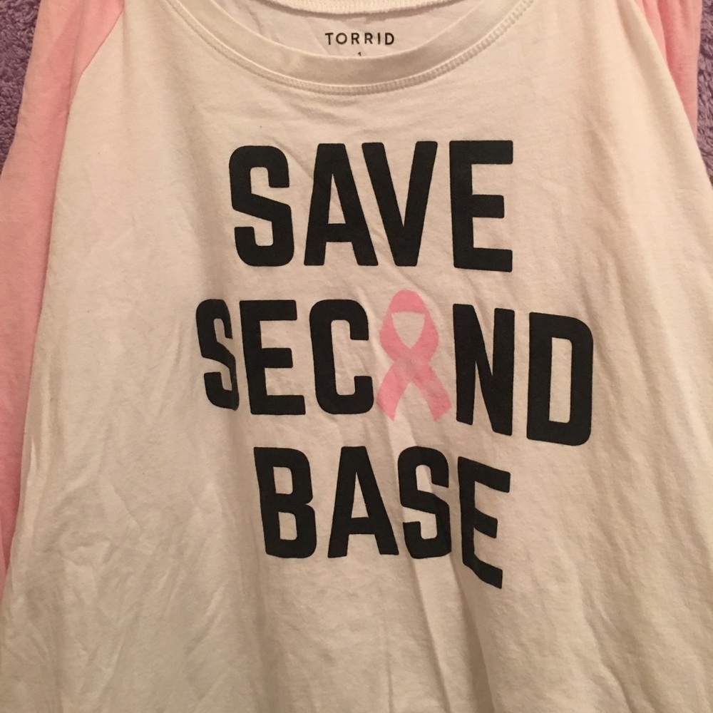 Torrid Baseball Style Half Sleeve Tee